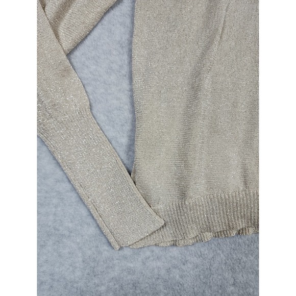 Ramy Brook Women's Metallic Gold Sparkly Cold Shoulder Long Sleeve Top Size‎ XS - Picture 2 of 11